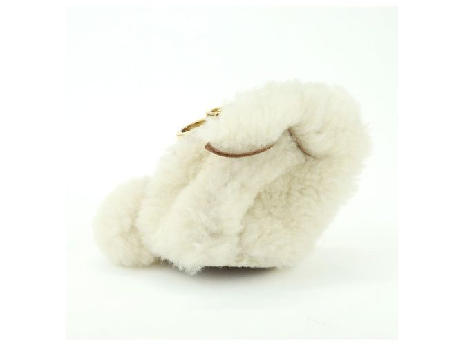 LOEWE Monedero de piel y lana Rabbit White - vista 2