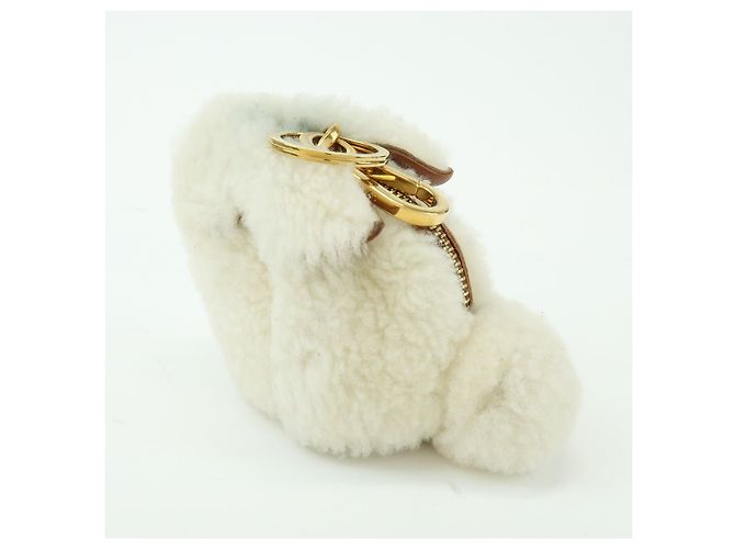 LOEWE Monedero de piel y lana Rabbit White - vista 3