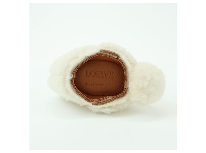LOEWE Monedero de piel y lana Rabbit White - vista 5