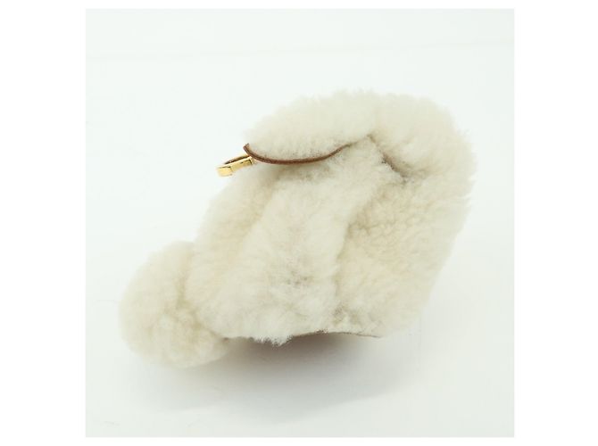 LOEWE Monedero de piel y lana Rabbit White - vista 6