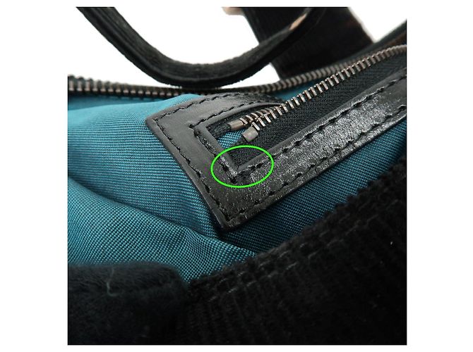 FENDI Borsa a mano e a tracolla in velluto a coste Nero 8BR020 - vista 10