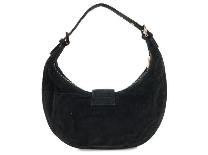 FENDI Borsa a mano e a tracolla in velluto a coste Nero 8BR020 - vista 2