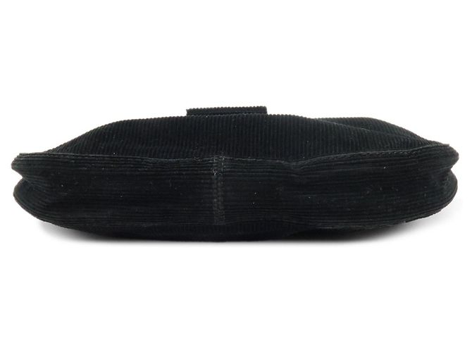FENDI Borsa a mano e a tracolla in velluto a coste Nero 8BR020 - vista 3