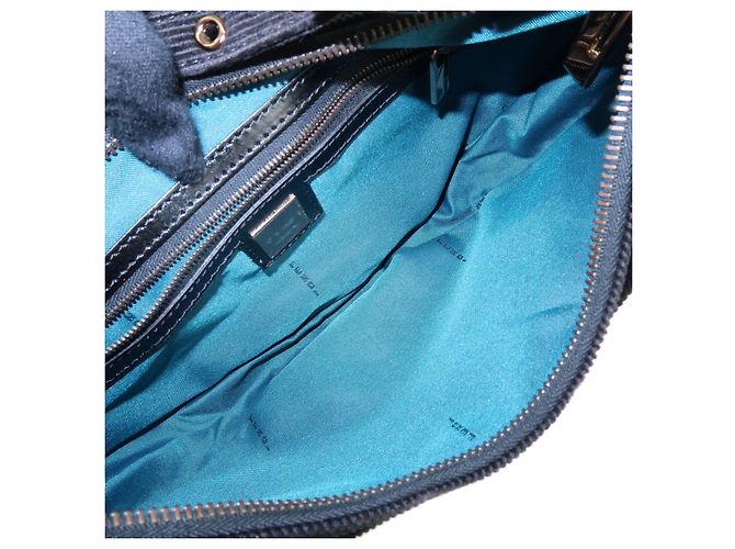 FENDI Borsa a mano e a tracolla in velluto a coste Nero 8BR020 - vista 9