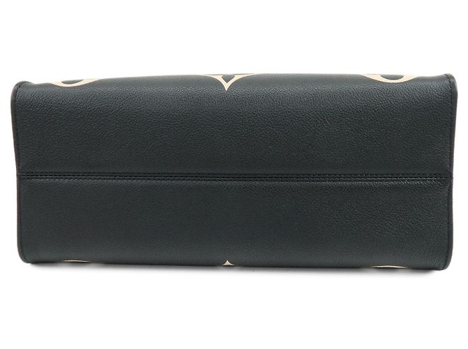 Louis Vuitton Bicolor Monogram Empreinte On The Go MM Noir Beige M45495 - vista 3