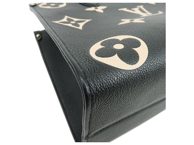 Louis Vuitton Bicolor Monogram Empreinte On The Go MM Noir Beige M45495 - vista 7