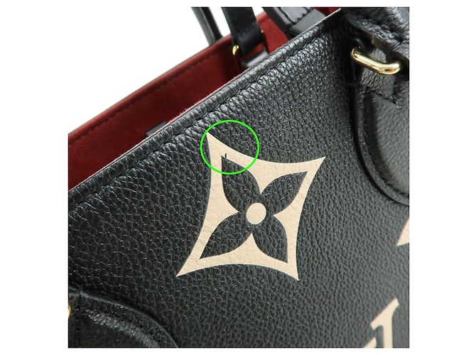 Louis Vuitton Bicolor Monogram Empreinte On The Go MM Noir Beige M45495 - vista 8