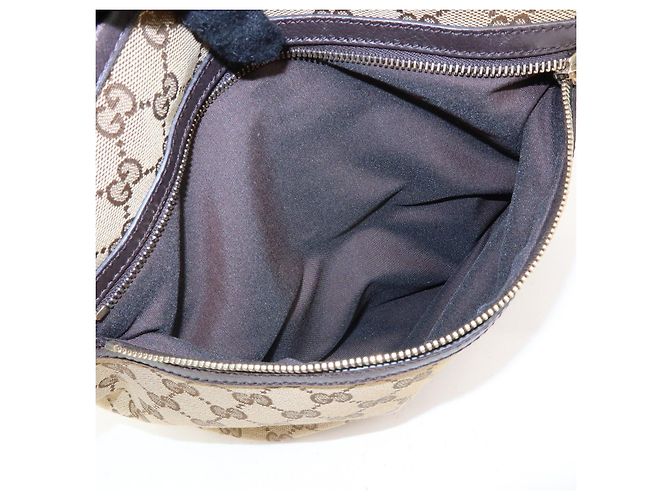 Borsa a spalla e a tracolla GUCCI in tela e pelle Beige Brown 388930 - vista 16