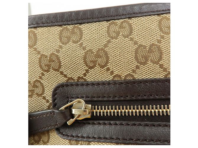 Borsa a spalla e a tracolla GUCCI in tela e pelle Beige Brown 388930 - vista 19