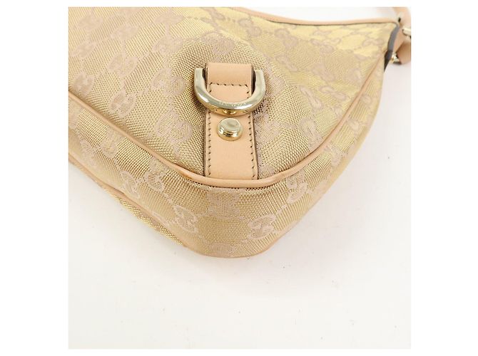 Borsa a tracolla e borsa a mano GUCCI Abbey Canvas Leather Rosa Beige 130738 - vista 11