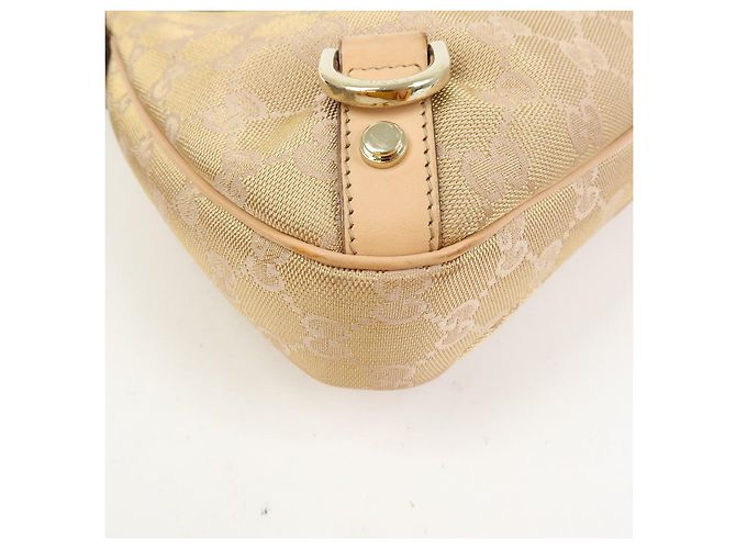 Borsa a tracolla e borsa a mano GUCCI Abbey Canvas Leather Rosa Beige 130738 - vista 12