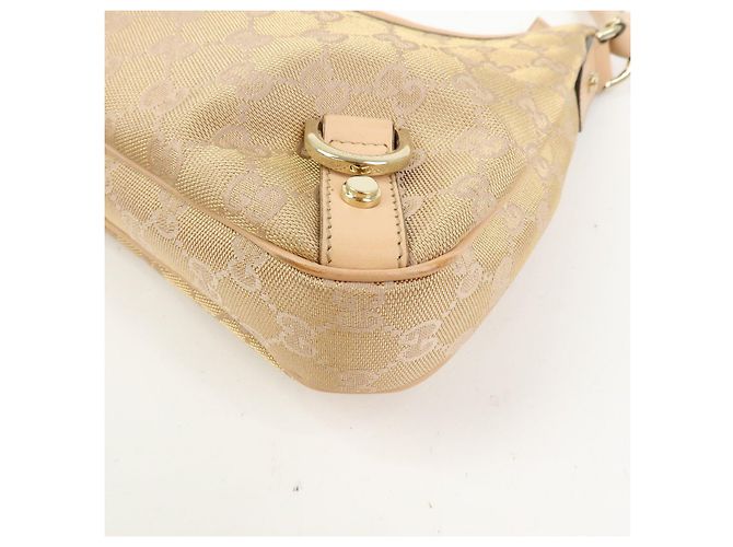 Borsa a tracolla e borsa a mano GUCCI Abbey Canvas Leather Rosa Beige 130738 - vista 13