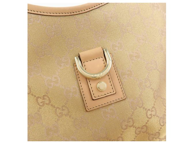Borsa a tracolla e borsa a mano GUCCI Abbey Canvas Leather Rosa Beige 130738 - vista 16