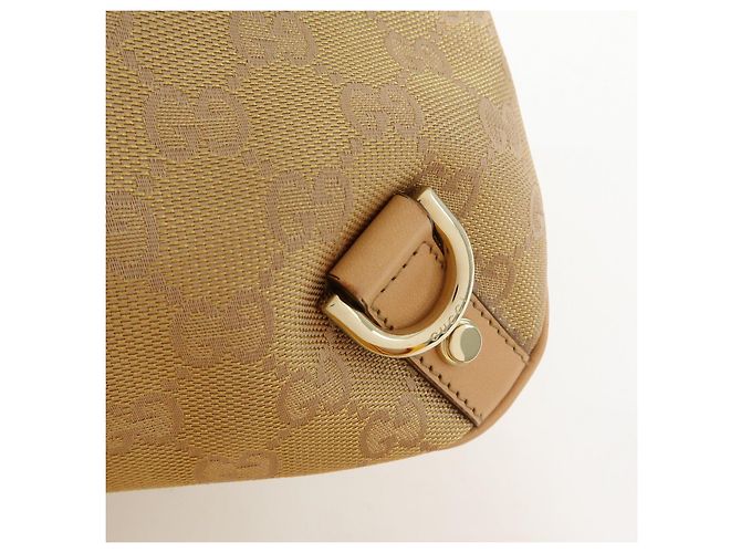 Borsa a tracolla e borsa a mano GUCCI Abbey Canvas Leather Rosa Beige 130738 - vista 17