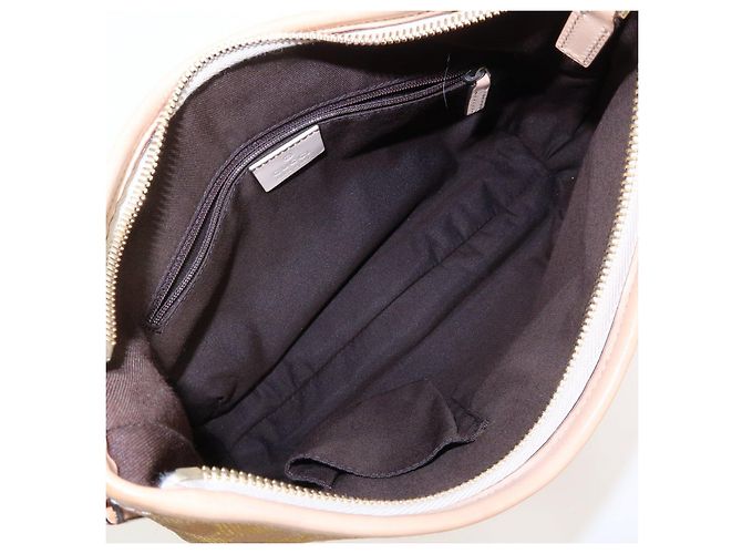 Borsa a tracolla e borsa a mano GUCCI Abbey Canvas Leather Rosa Beige 130738 - vista 21