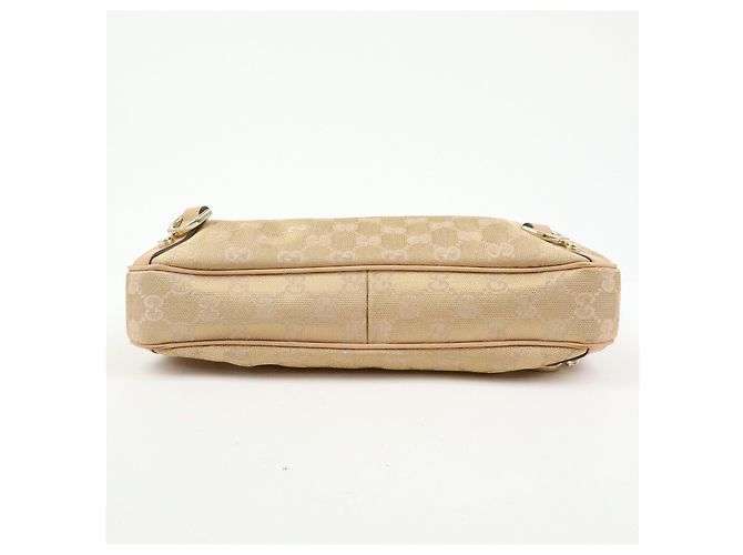 Borsa a tracolla e borsa a mano GUCCI Abbey Canvas Leather Rosa Beige 130738 - vista 5
