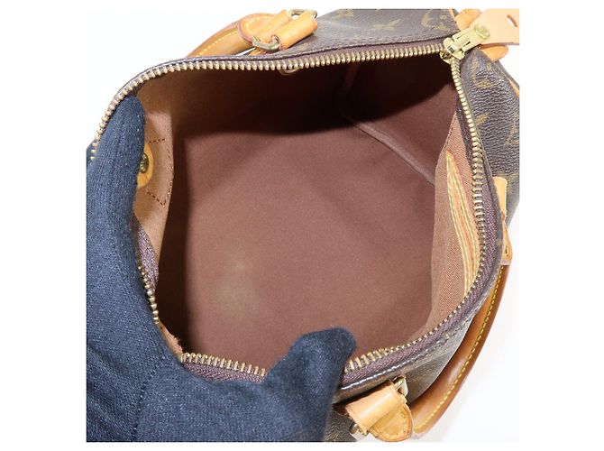 Louis Vuitton Monogram Speedy 25 Boston Bag Hand Bag Brown M41528 - vista 20