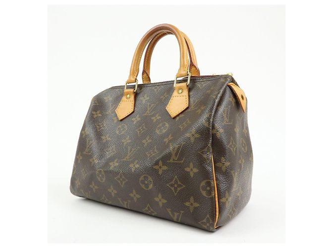 Louis Vuitton Monogram Speedy 25 Boston Bag Hand Bag Brown M41528 - vista 3