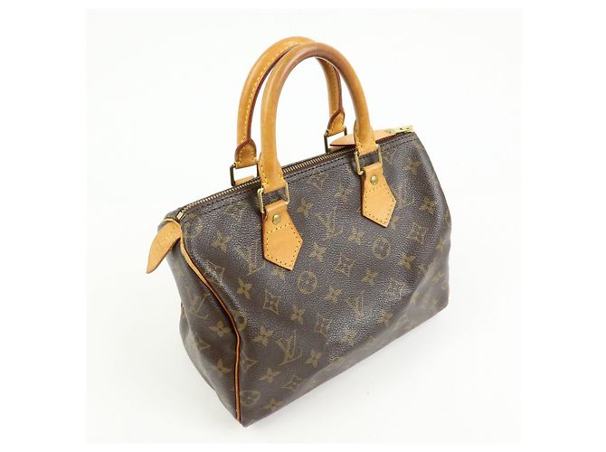 Louis Vuitton Monogram Speedy 25 Boston Bag Hand Bag Brown M41528 - vista 4