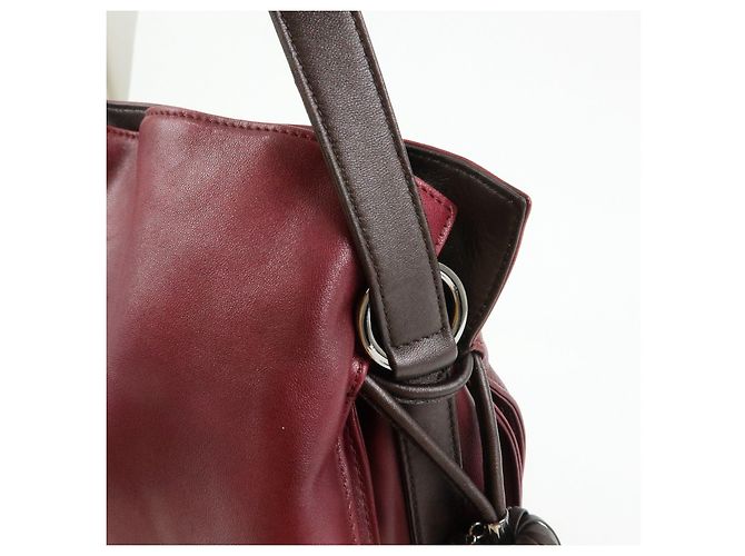 Borsa a tracolla e a spalla LOEWE Anagram in pelle nappa viola - vista 12