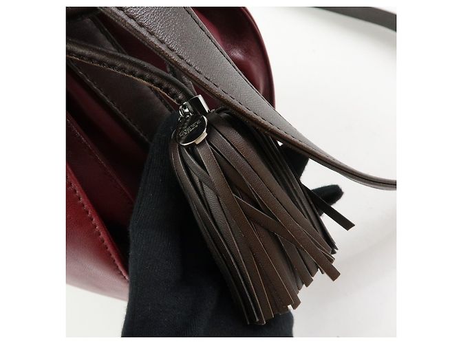 Borsa a tracolla e a spalla LOEWE Anagram in pelle nappa viola - vista 15