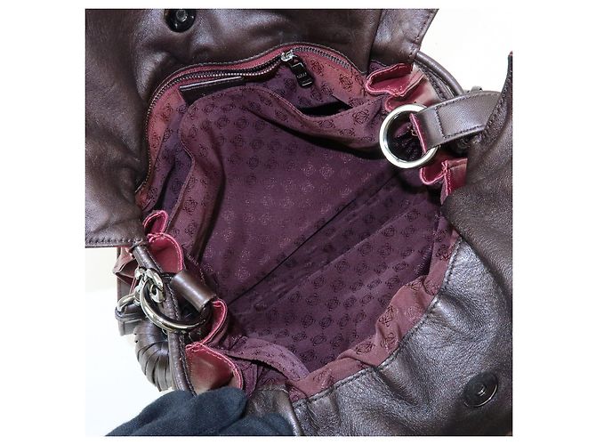 Borsa a tracolla e a spalla LOEWE Anagram in pelle nappa viola - vista 19