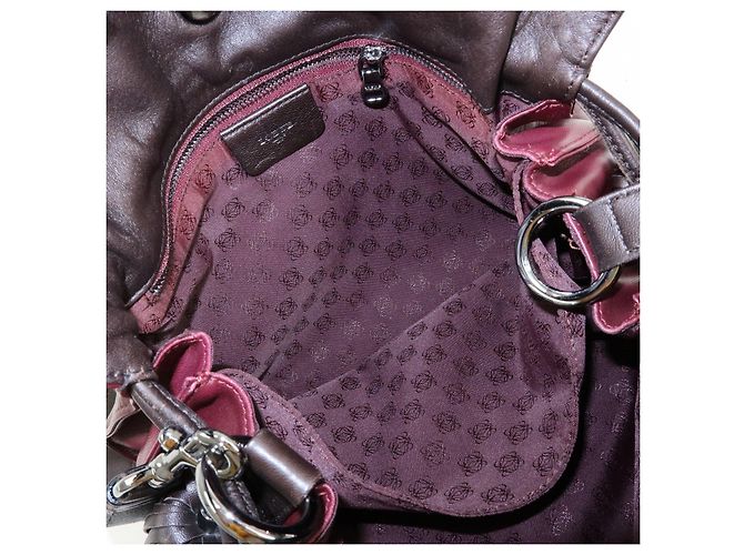 Borsa a tracolla e a spalla LOEWE Anagram in pelle nappa viola - vista 20