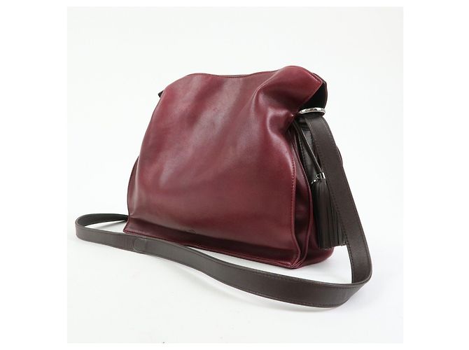 Borsa a tracolla e a spalla LOEWE Anagram in pelle nappa viola - vista 3