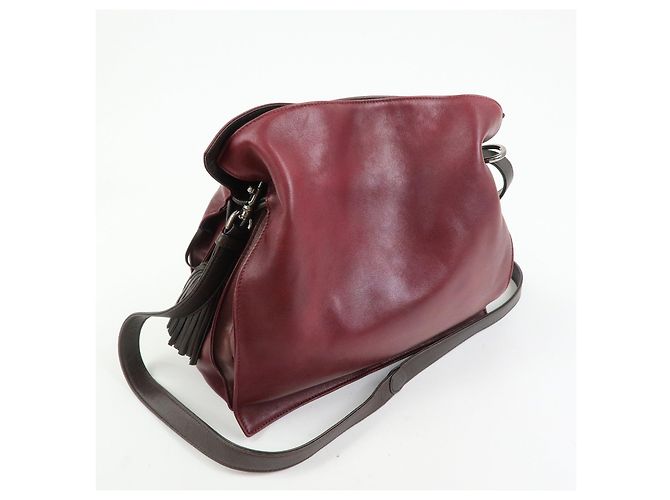 Borsa a tracolla e a spalla LOEWE Anagram in pelle nappa viola - vista 4
