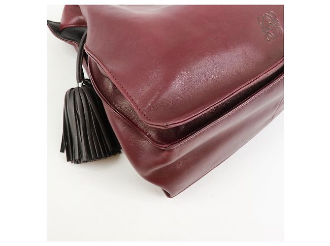Borsa a tracolla e a spalla LOEWE Anagram in pelle nappa viola - vista 9