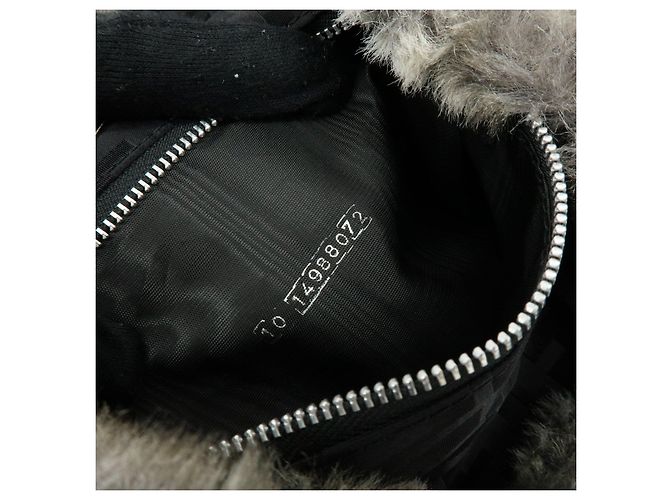 Zaino FENDI Zucca in eco-pelliccia di visone e camoscio Grigio - vista 24
