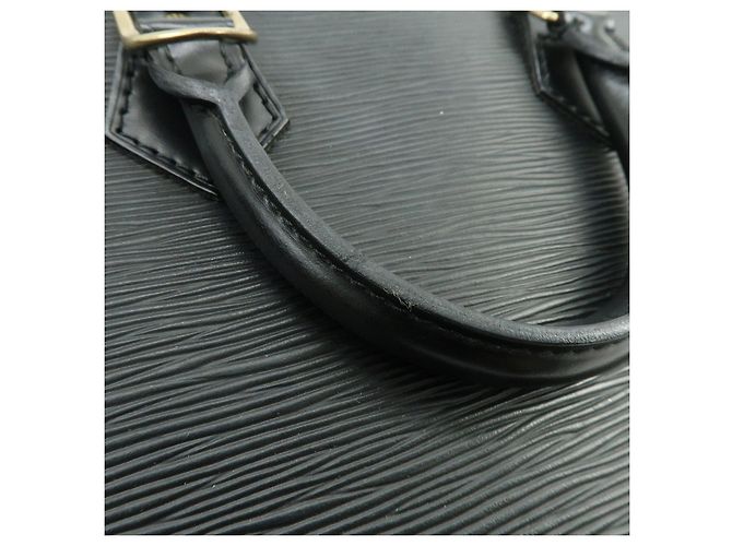 Louis Vuitton Epi Alma PM Leather Hand Bag Noir Black M52142 - vista 10