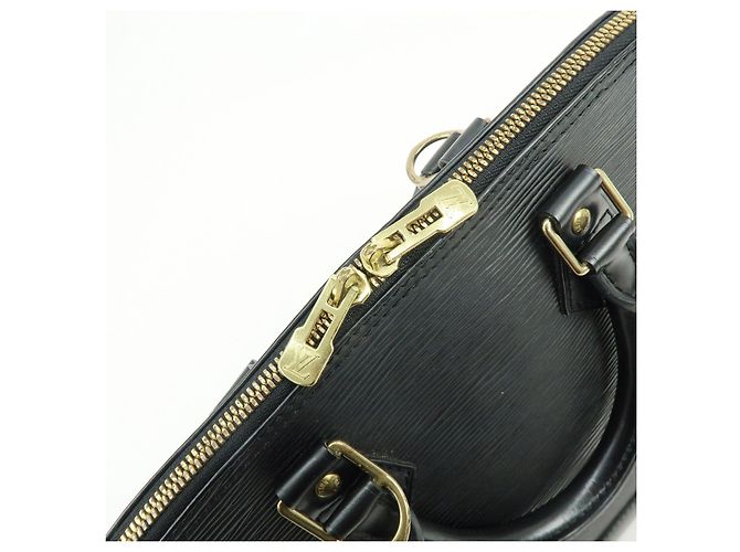 Louis Vuitton Epi Alma PM Leather Hand Bag Noir Black M52142 - vista 18