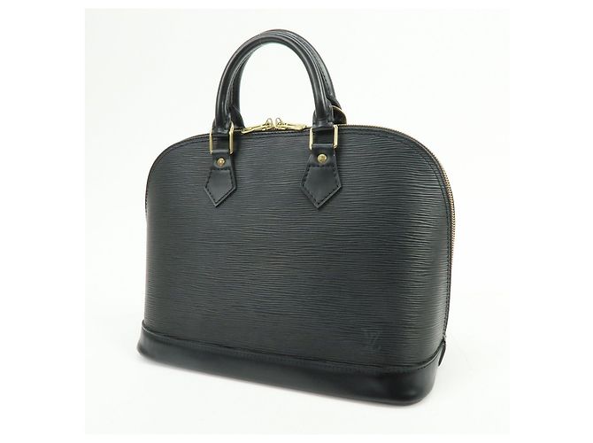 Louis Vuitton Epi Alma PM Leather Hand Bag Noir Black M52142 - vista 3