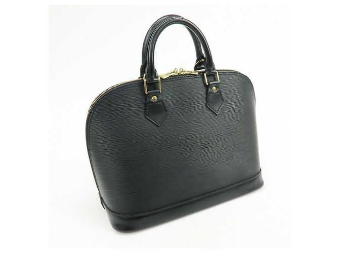 Louis Vuitton Epi Alma PM Leather Hand Bag Noir Black M52142 - vista 4