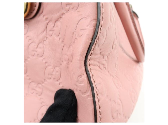 GUCCI Borsa a spalla e a mano 2Way in pelle Guccissima Rosa 453573 - vista 18