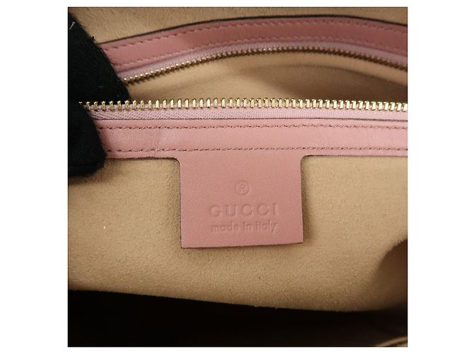 GUCCI Borsa a spalla e a mano 2Way in pelle Guccissima Rosa 453573 - vista 23