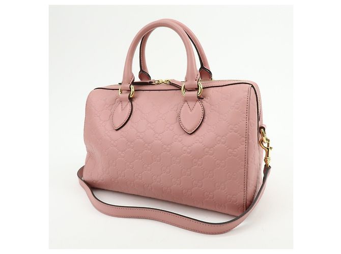 GUCCI Borsa a spalla e a mano 2Way in pelle Guccissima Rosa 453573 - vista 3