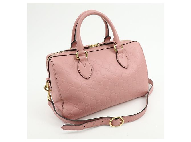 GUCCI Borsa a spalla e a mano 2Way in pelle Guccissima Rosa 453573 - vista 4