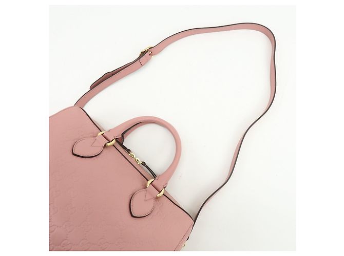 GUCCI Borsa a spalla e a mano 2Way in pelle Guccissima Rosa 453573 - vista 6