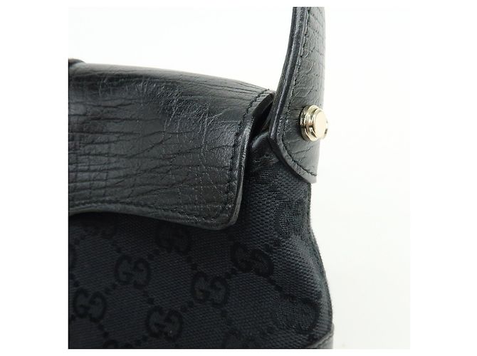 GUCCI Sherry GG Canvas Leather Shoulder Bag Hand Bag Black 130846 - vista 15