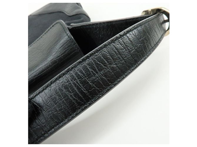 GUCCI Sherry GG Canvas Leather Shoulder Bag Hand Bag Black 130846 - vista 7
