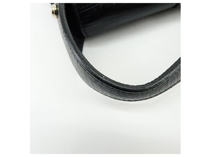 GUCCI Sherry GG Canvas Leather Shoulder Bag Hand Bag Black 130846 - vista 8