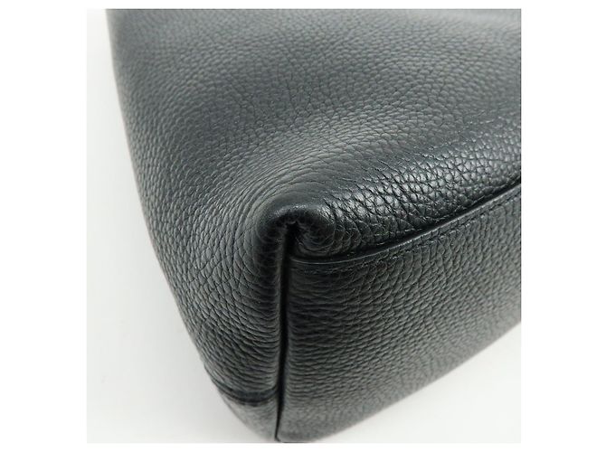 Borsa a tracolla in pelle GUCCI SOHO Interlocking G Chain Nero 536196 - vista 12