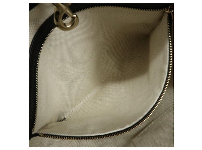 Borsa a tracolla in pelle GUCCI SOHO Interlocking G Chain Nero 536196 - vista 20