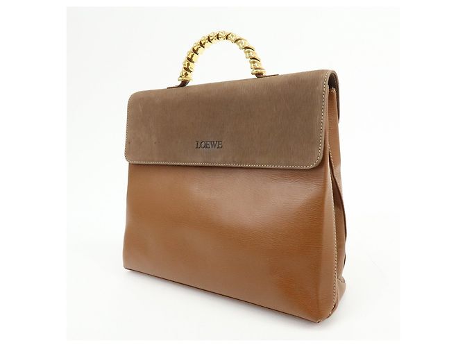 Borsa a tracolla e borsa a mano 2Way LOEWE Velazquez in pelle scamosciata Marrone - vista 3
