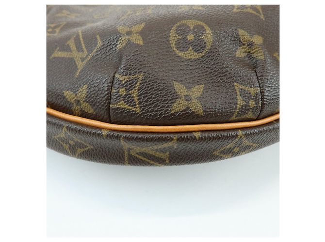 Borsa a tracolla Louis Vuitton Monogram Croissant MM in pelle Marrone M51512 - vista 13