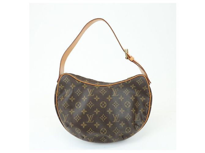 Borsa a tracolla Louis Vuitton Monogram Croissant MM in pelle Marrone M51512 - vista 2