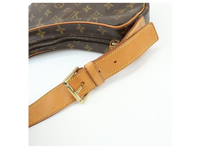 Borsa a tracolla Louis Vuitton Monogram Croissant MM in pelle Marrone M51512 - vista 9