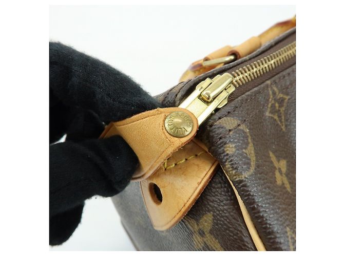 Borsa a mano Louis Vuitton Monogram Speedy 25 Boston Bag Marrone M41528 - vista 18